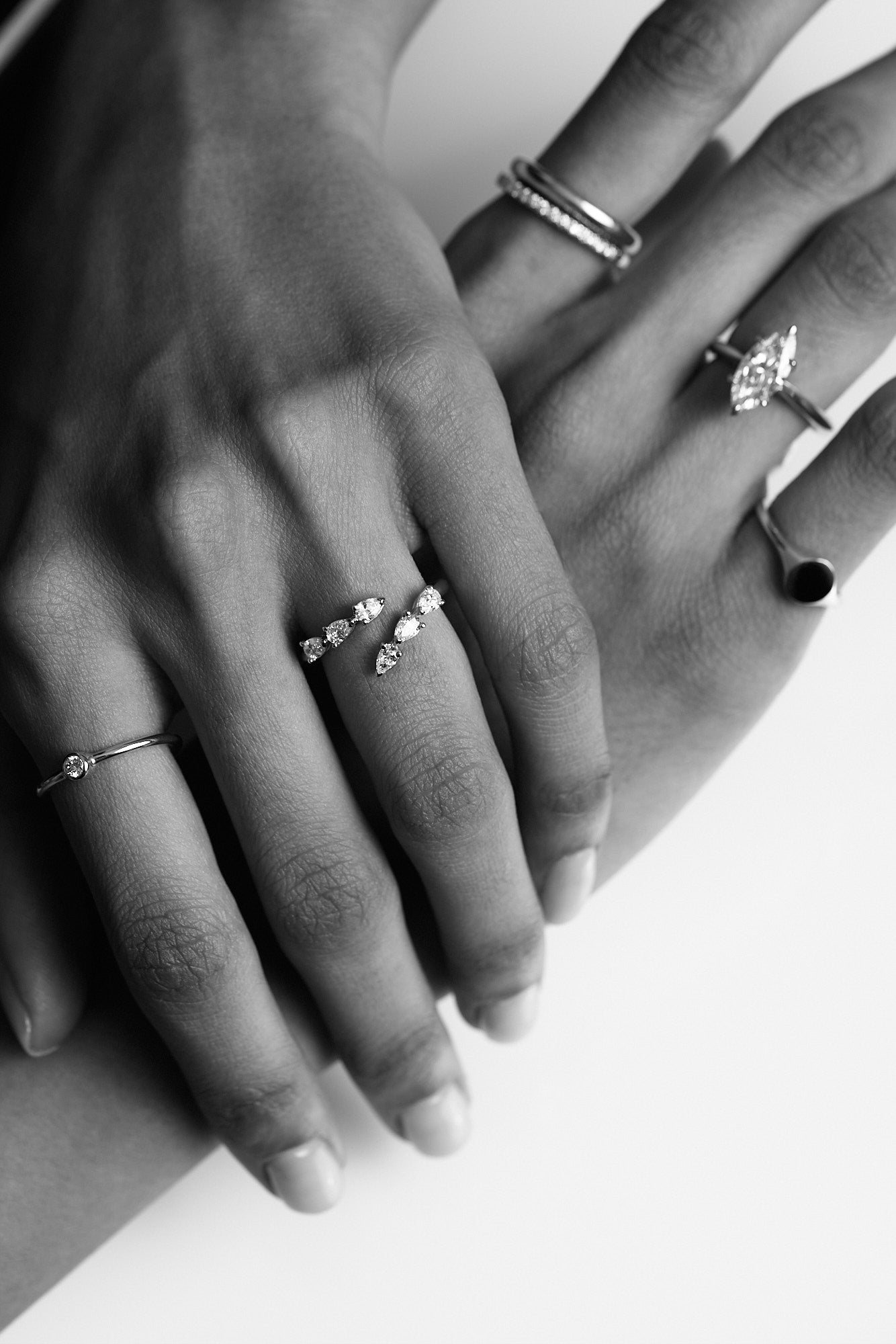Pear Diamond Janie Wrap Ring | White Gold