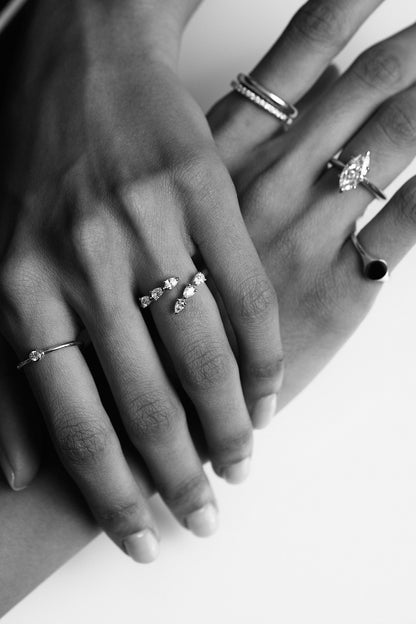 Pear Diamond Janie Wrap Ring | White Gold
