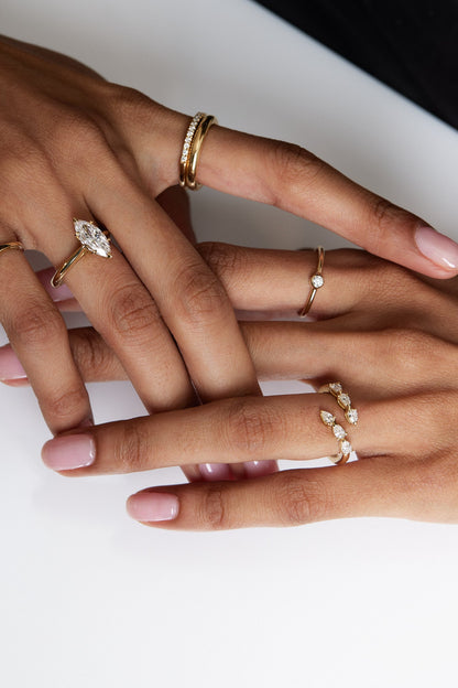 Mini Diamond Ring | 9K Yellow Gold