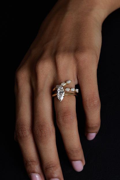 Pear Diamond Janie Wrap Ring | Yellow Gold