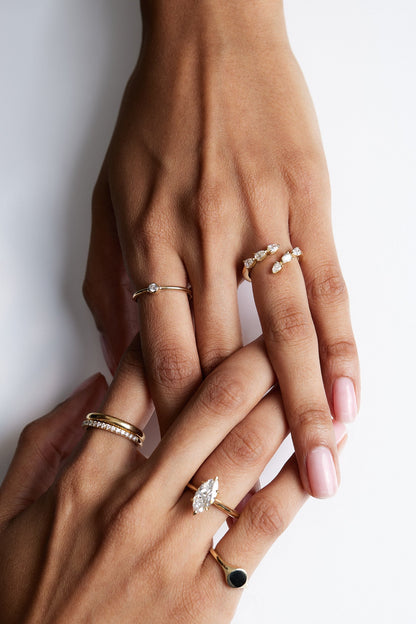 Mini Diamond Ring | 9K Yellow Gold