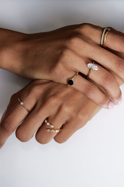 Mini Diamond Ring | 9K Yellow Gold