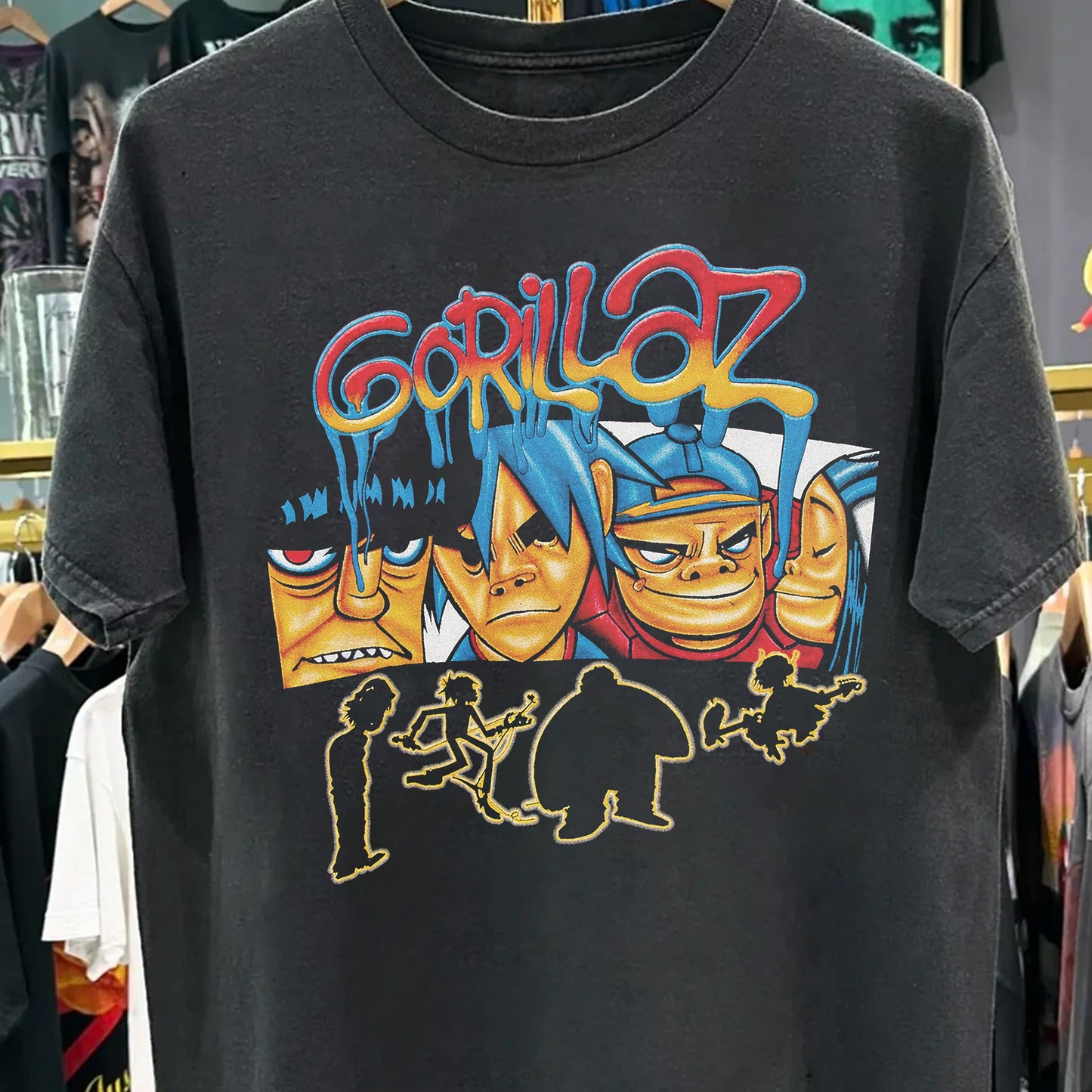 2000s Gorillaz Washed Black T-Shirt