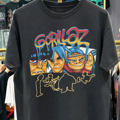 2000s Gorillaz Washed Black T-Shirt