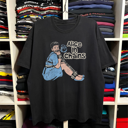 Rare Alice In Chains Washed Black Tee