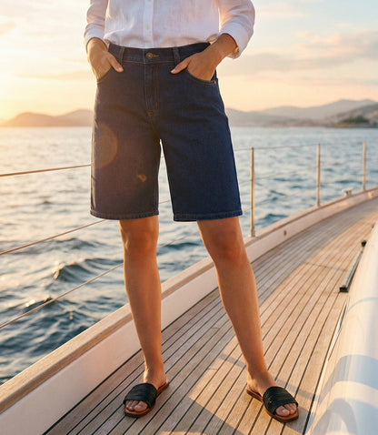 Denim Bermuda Shorts