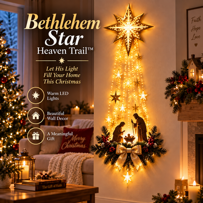 🎄 FINAL HOURS — SAVE 49% TODAY! 🎄 🌟 Bethlehem Star of Hope™ – Illuminated Nativity Wall Décor ✨