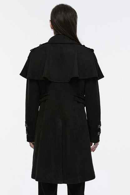 Black Long Sleeves Buckle Eyelets Men's Gothic Jacket