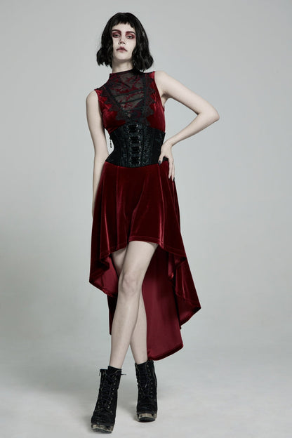Black Jacquard Lace-Up Slim Women's Corset