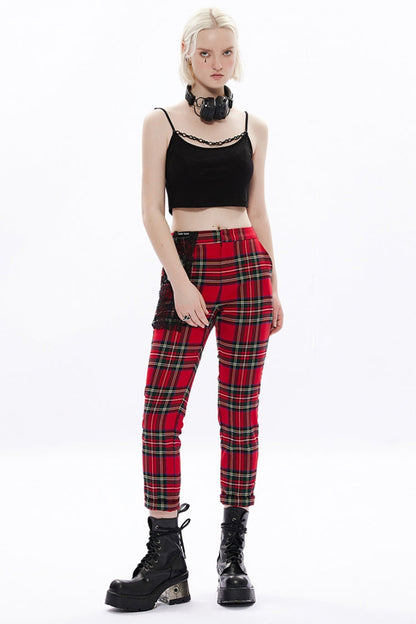 Black Detachable Plastic Chain Rock Women's Punk T-Shirt