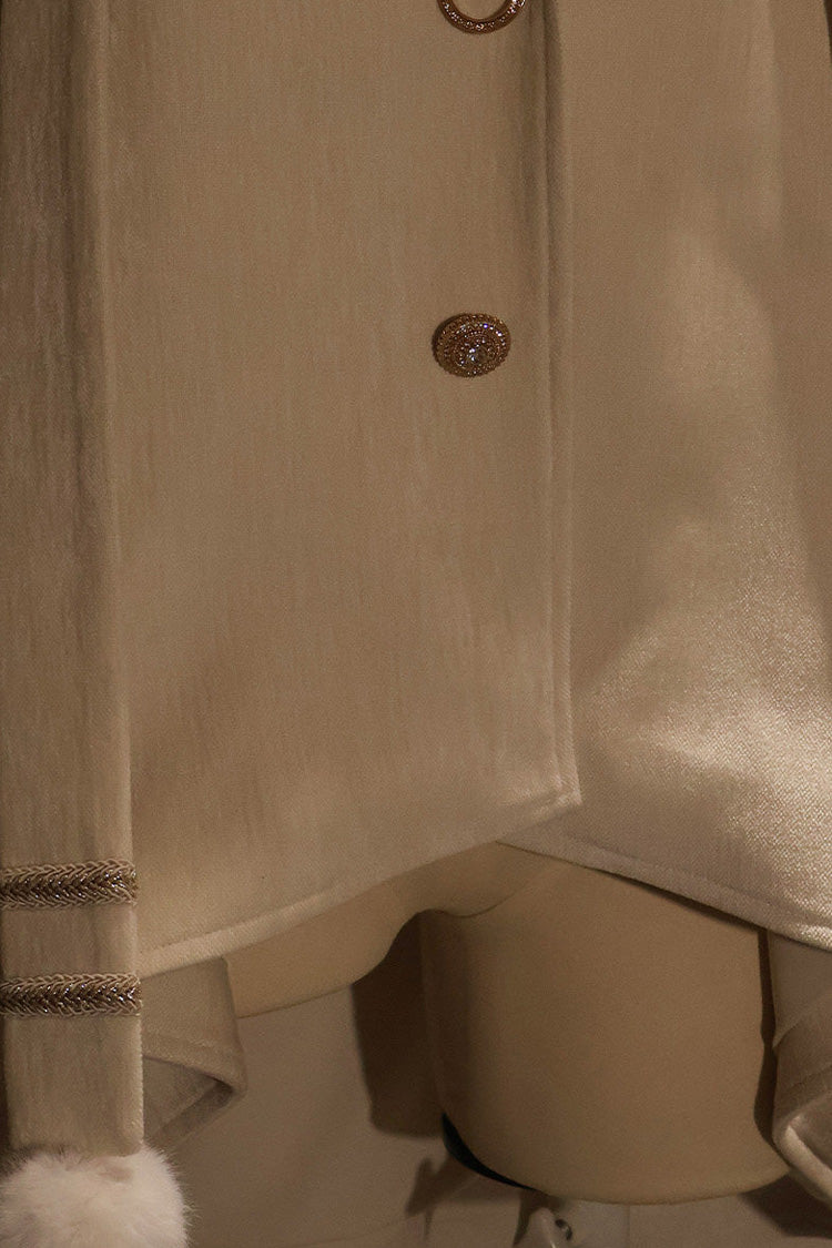 Beige [Clock of Reincarnation Cycles] Cat Ears Magic Hooded Sweet Lolita Coat Cloak