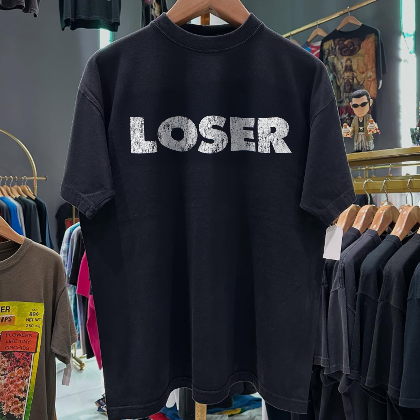 90s Loser 'Sub-Pop' Rare Washed Black T-Shirt