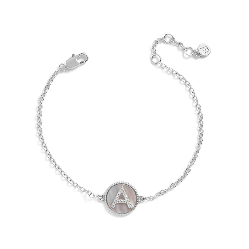 Mother of Pearl Initial Bracelet