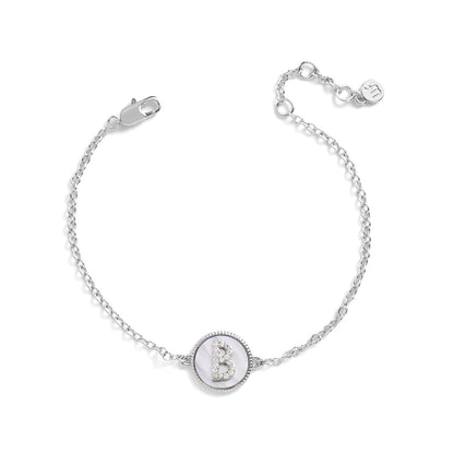 Mother of Pearl Initial Bracelet