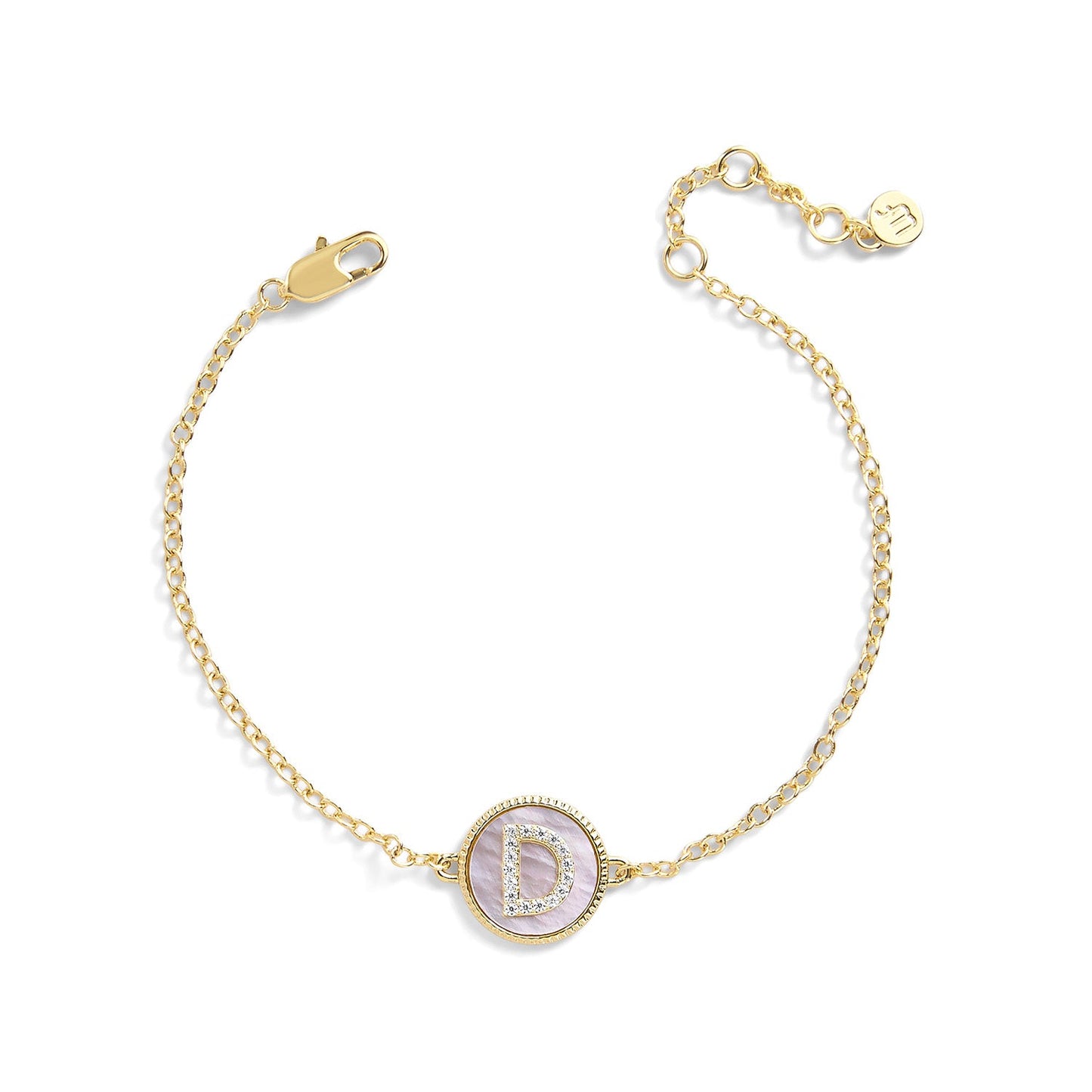 Mother of Pearl Initial Bracelet