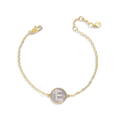 Mother of Pearl Initial Bracelet