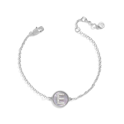 Mother of Pearl Initial Bracelet