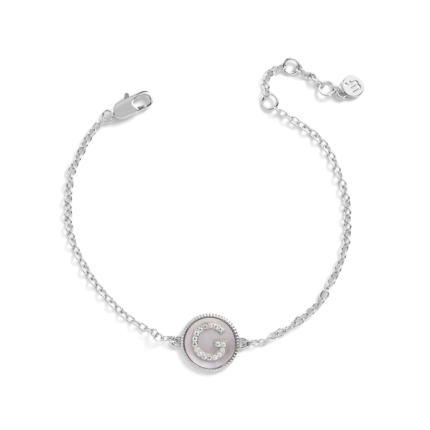 Mother of Pearl Initial Bracelet