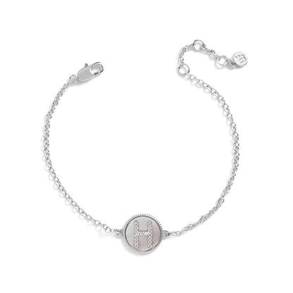 Mother of Pearl Initial Bracelet