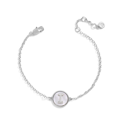 Mother of Pearl Initial Bracelet