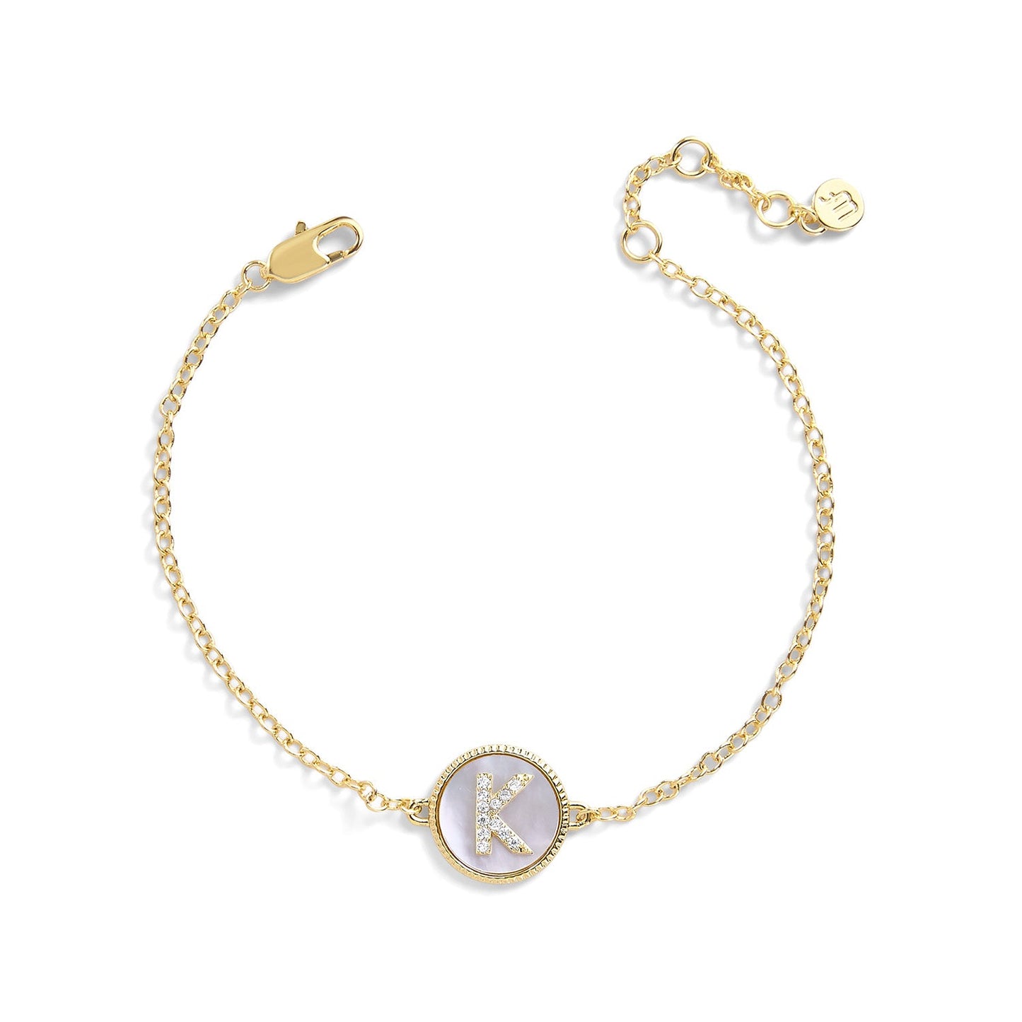 Mother of Pearl Initial Bracelet