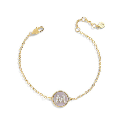 Mother of Pearl Initial Bracelet
