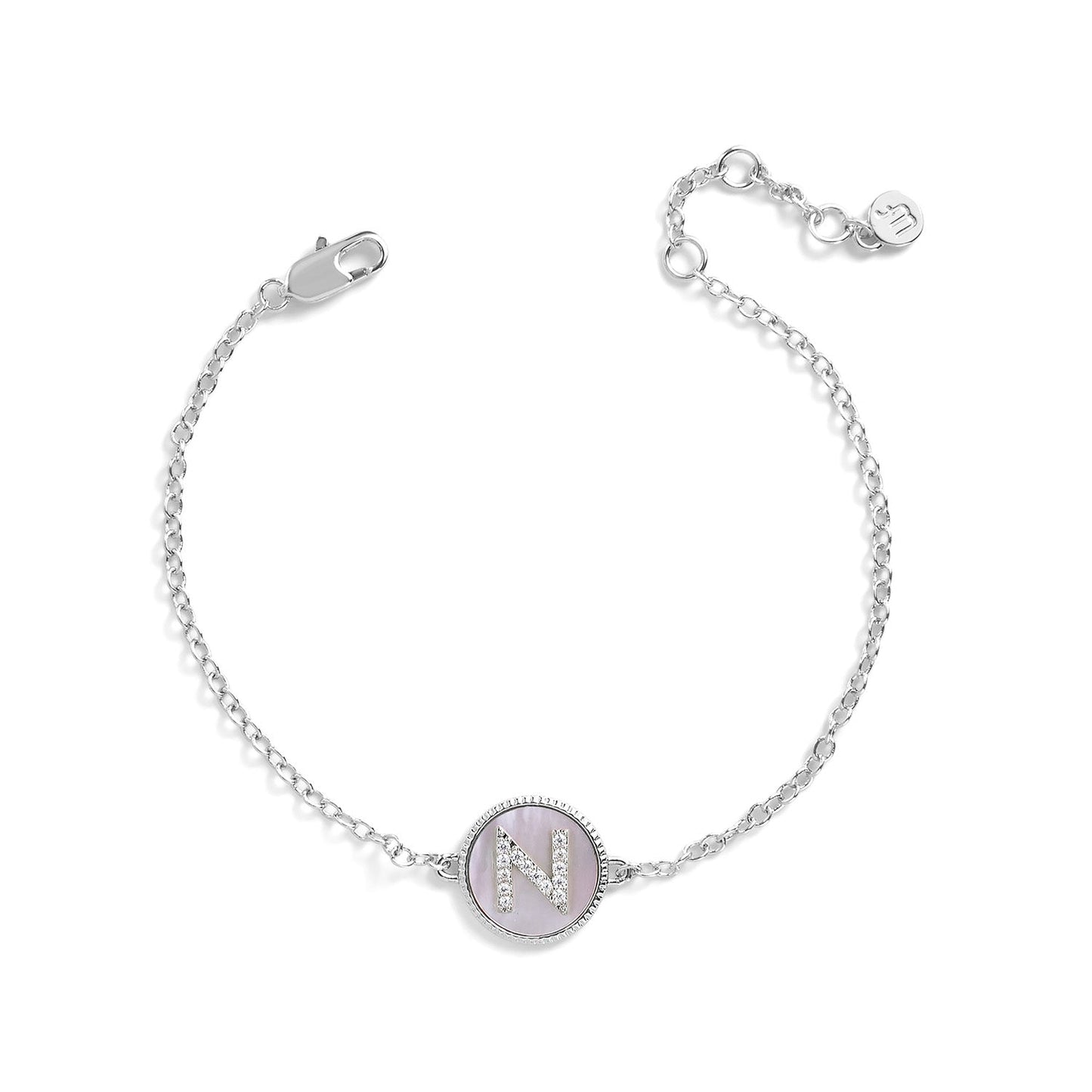 Mother of Pearl Initial Bracelet