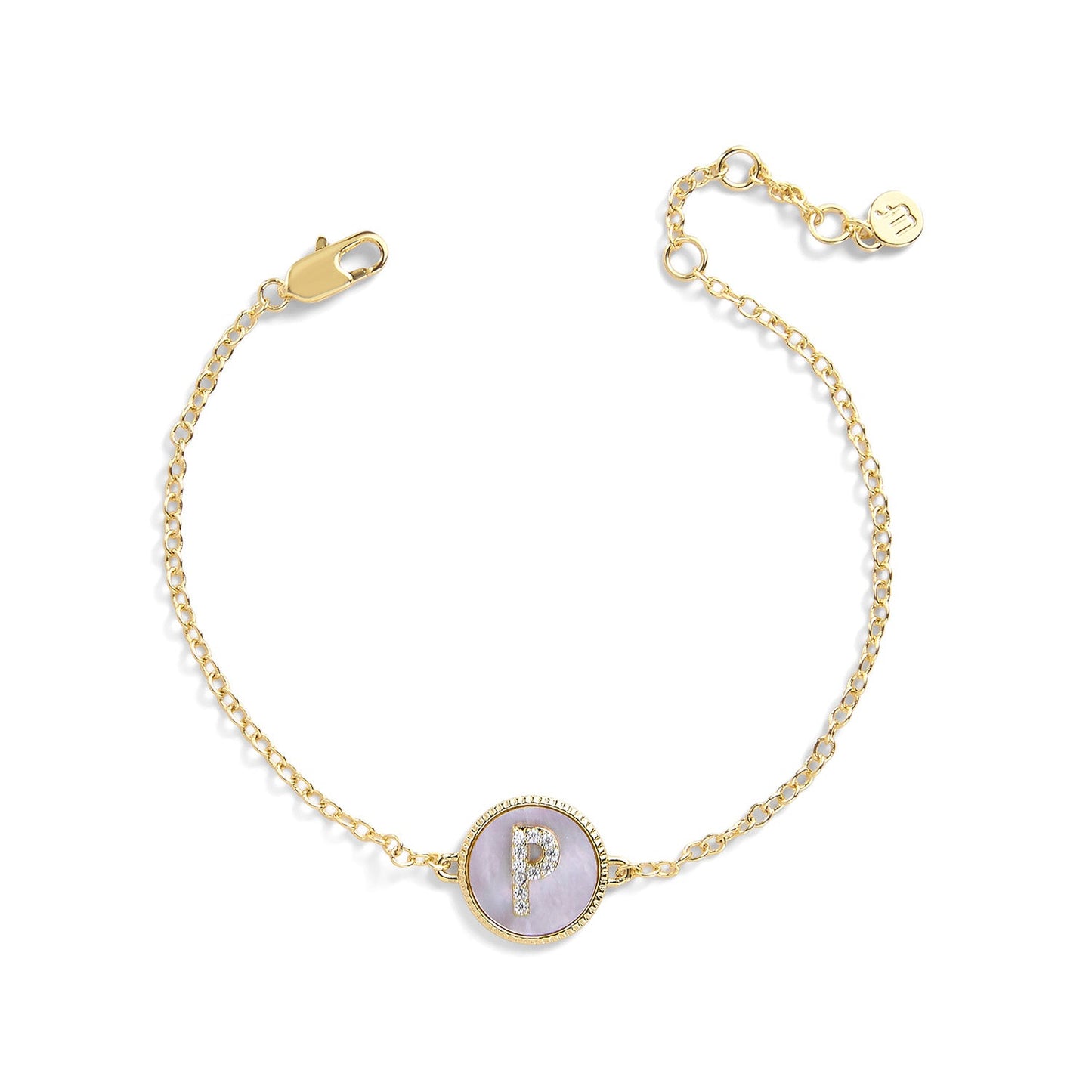 Mother of Pearl Initial Bracelet