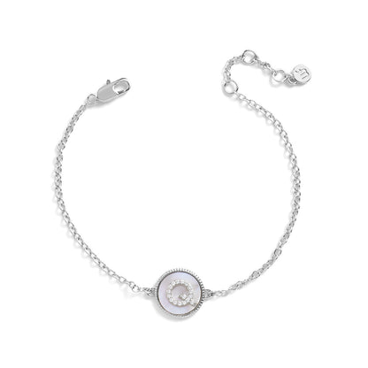 Mother of Pearl Initial Bracelet