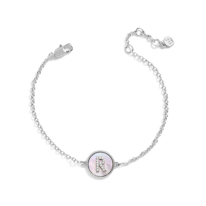 Mother of Pearl Initial Bracelet