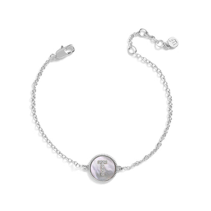 Mother of Pearl Initial Bracelet
