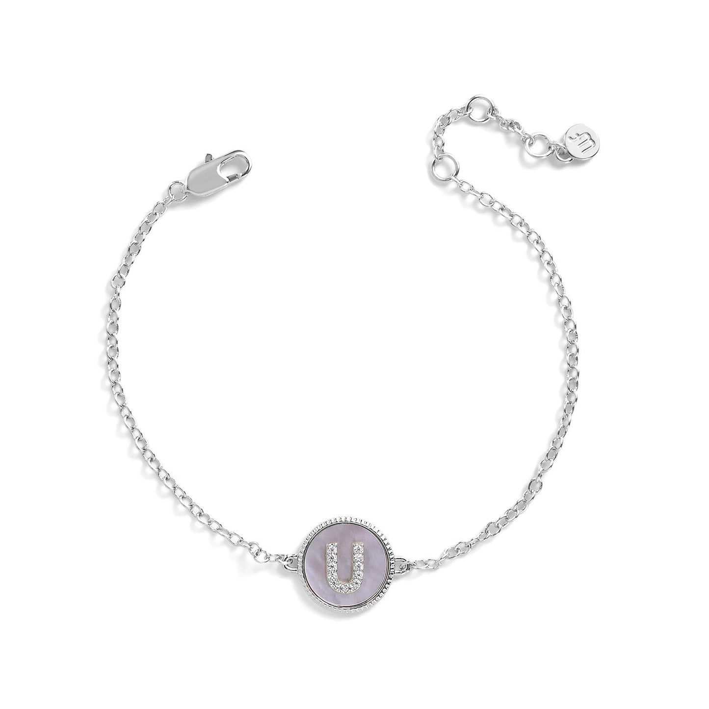Mother of Pearl Initial Bracelet