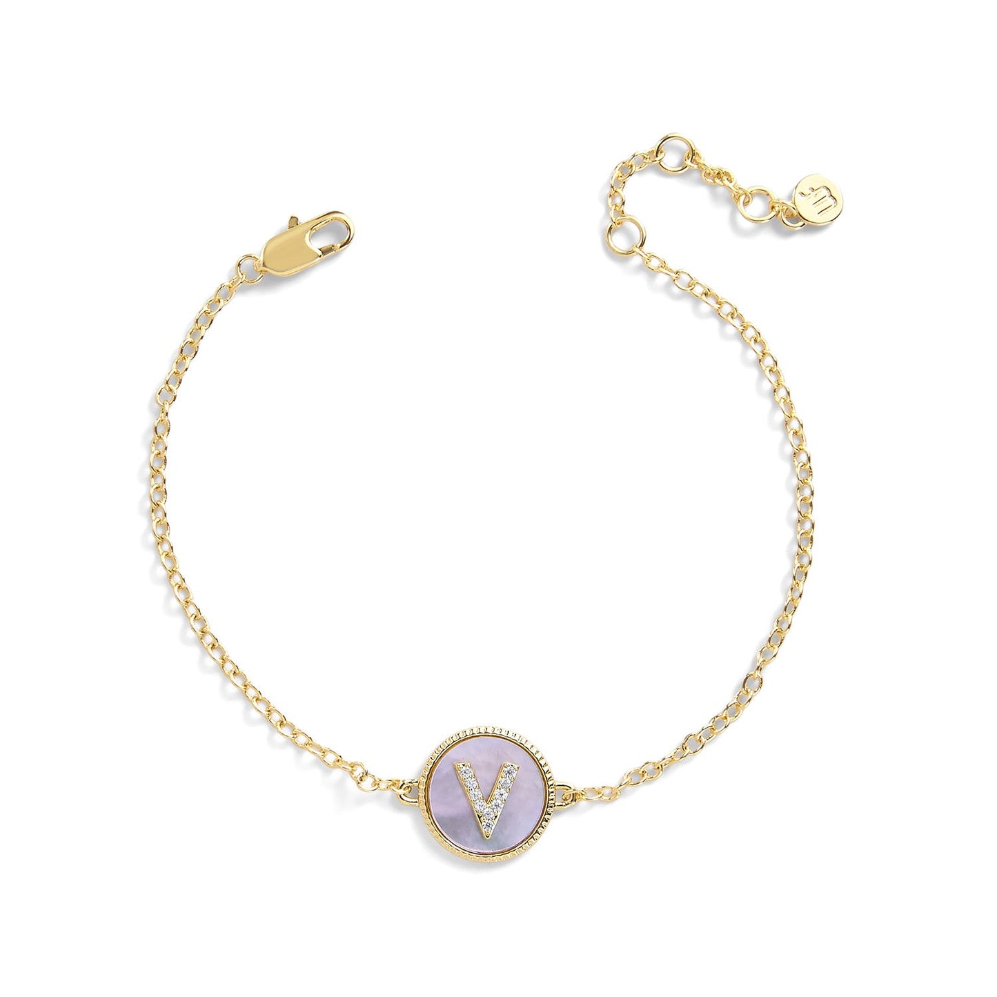 Mother of Pearl Initial Bracelet