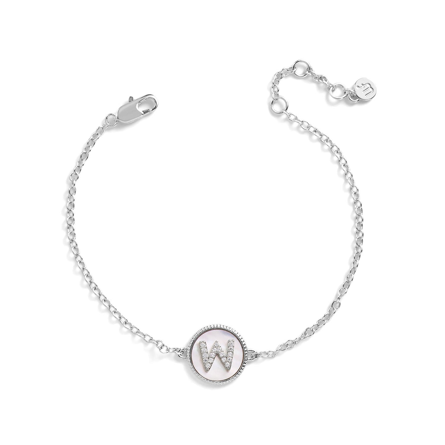 Mother of Pearl Initial Bracelet