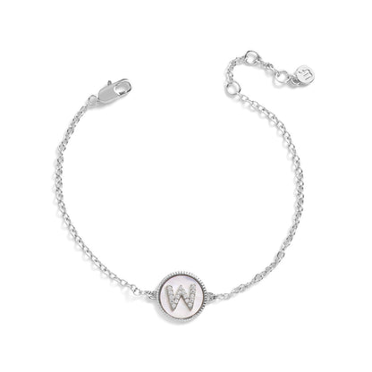 Mother of Pearl Initial Bracelet
