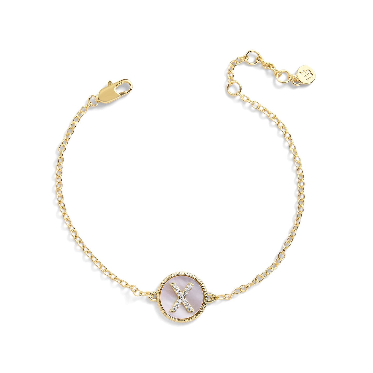 Mother of Pearl Initial Bracelet