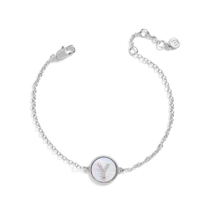 Mother of Pearl Initial Bracelet