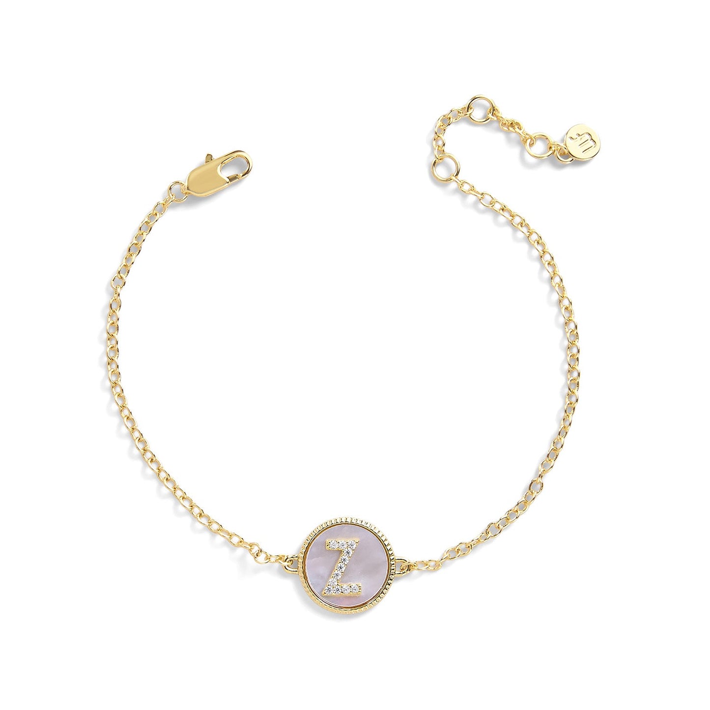 Mother of Pearl Initial Bracelet