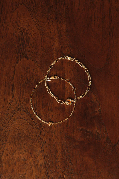 Roma Round Gemstone Bracelet | White Gold, More Options Available