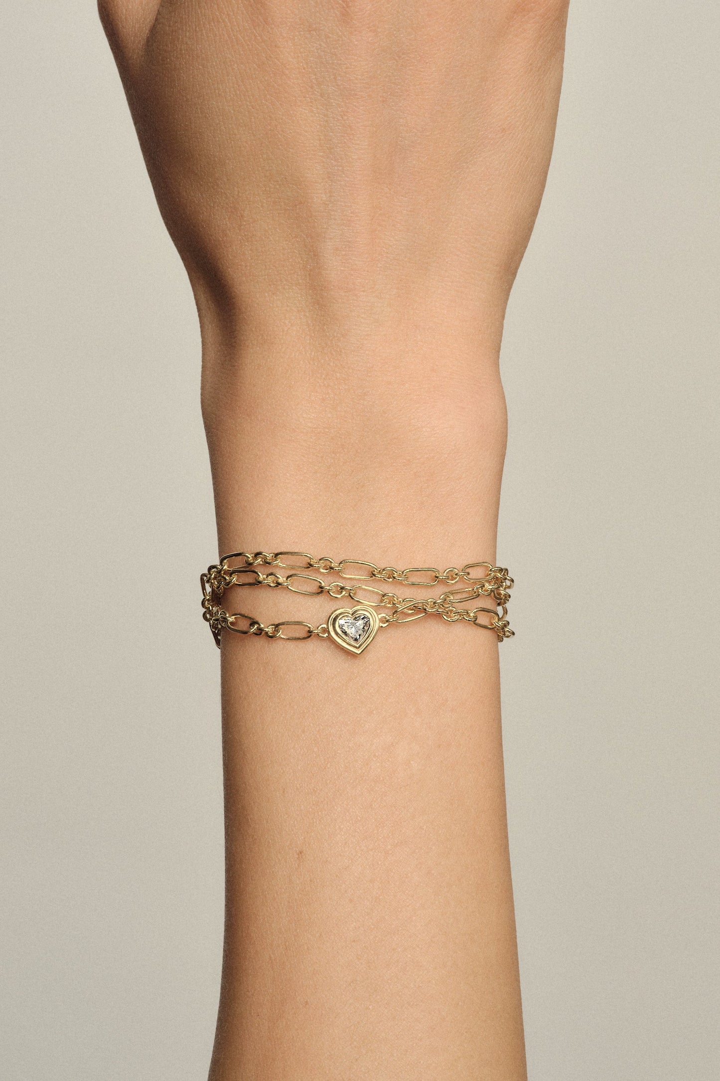 Roma Heart Diamond Bracelet | 18K White Gold
