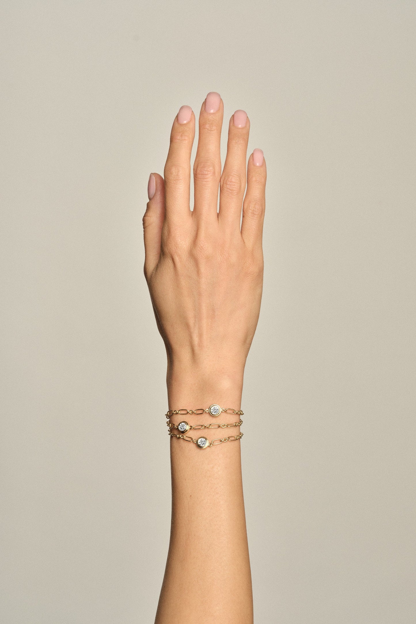 Roma Round Diamond Bracelet | 18K Yellow Gold