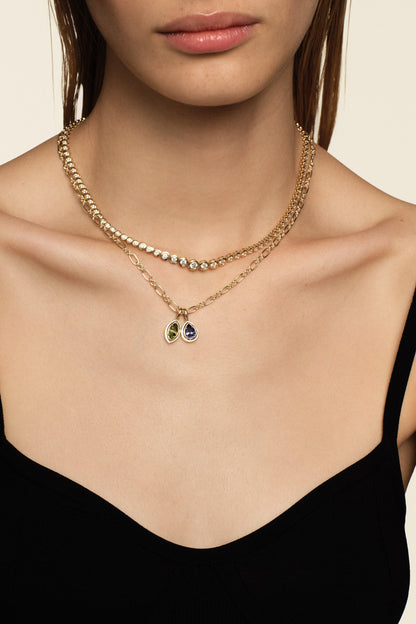 Roma Marquise Gemstone Pendant | Yellow Gold