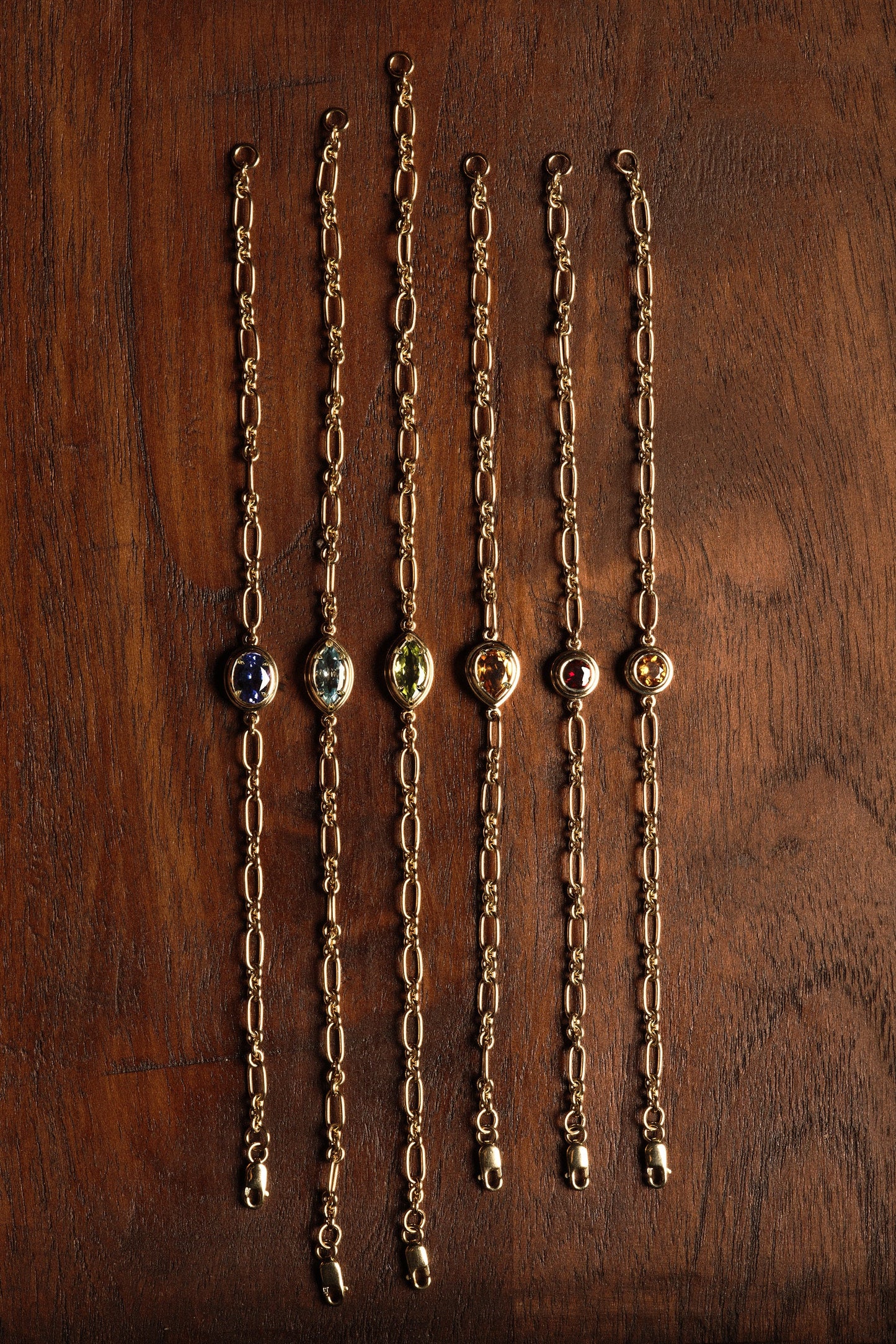 Roma Pear Gemstone Bracelet | White Gold