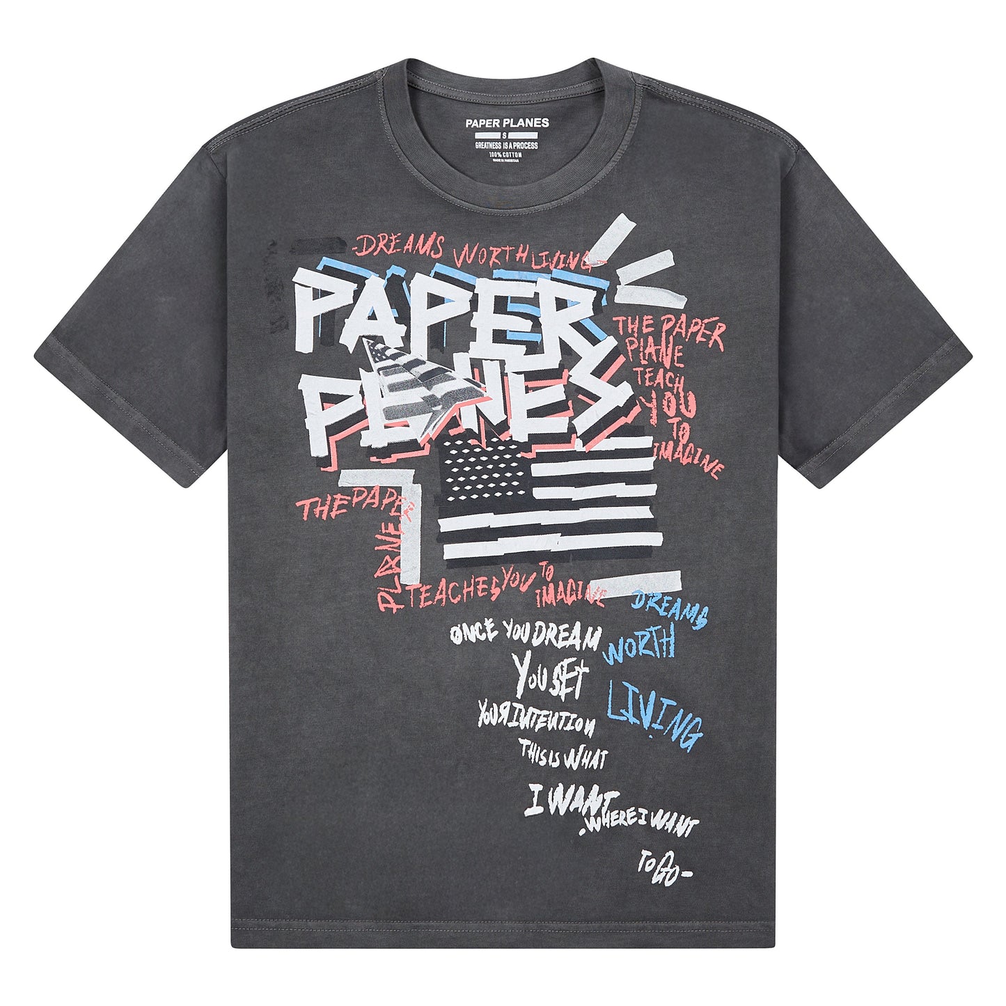 Collage Tee | Washed Black