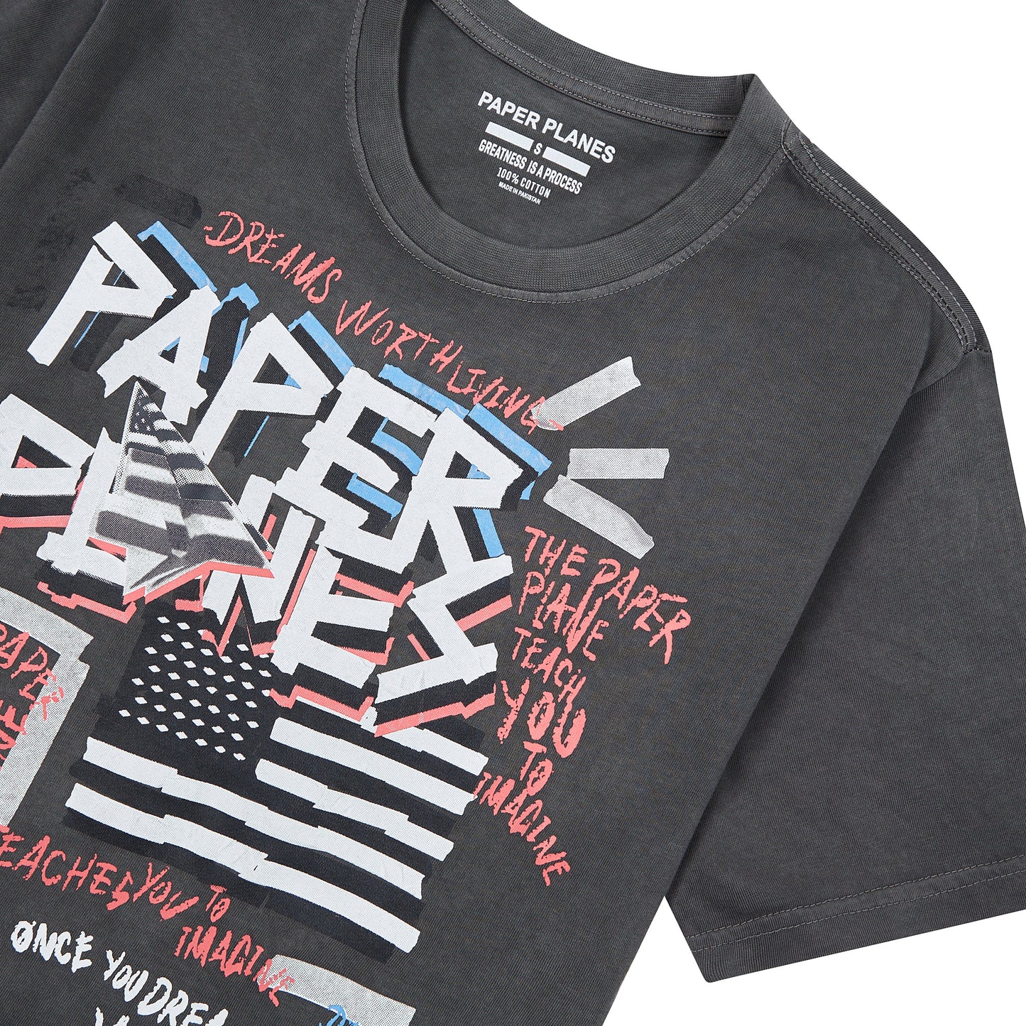 Collage Tee | Washed Black