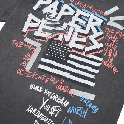 Collage Tee | Washed Black