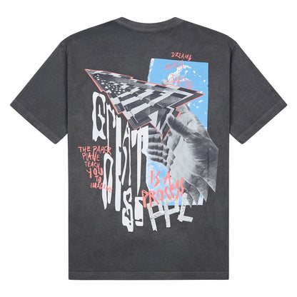 Collage Tee | Washed Black