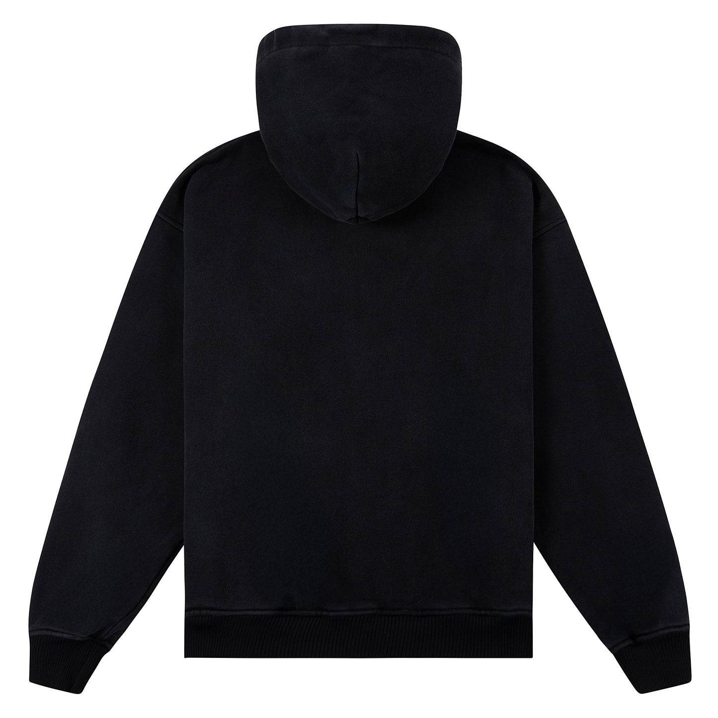 Patchwork Face Zip Up Hoodie | Black