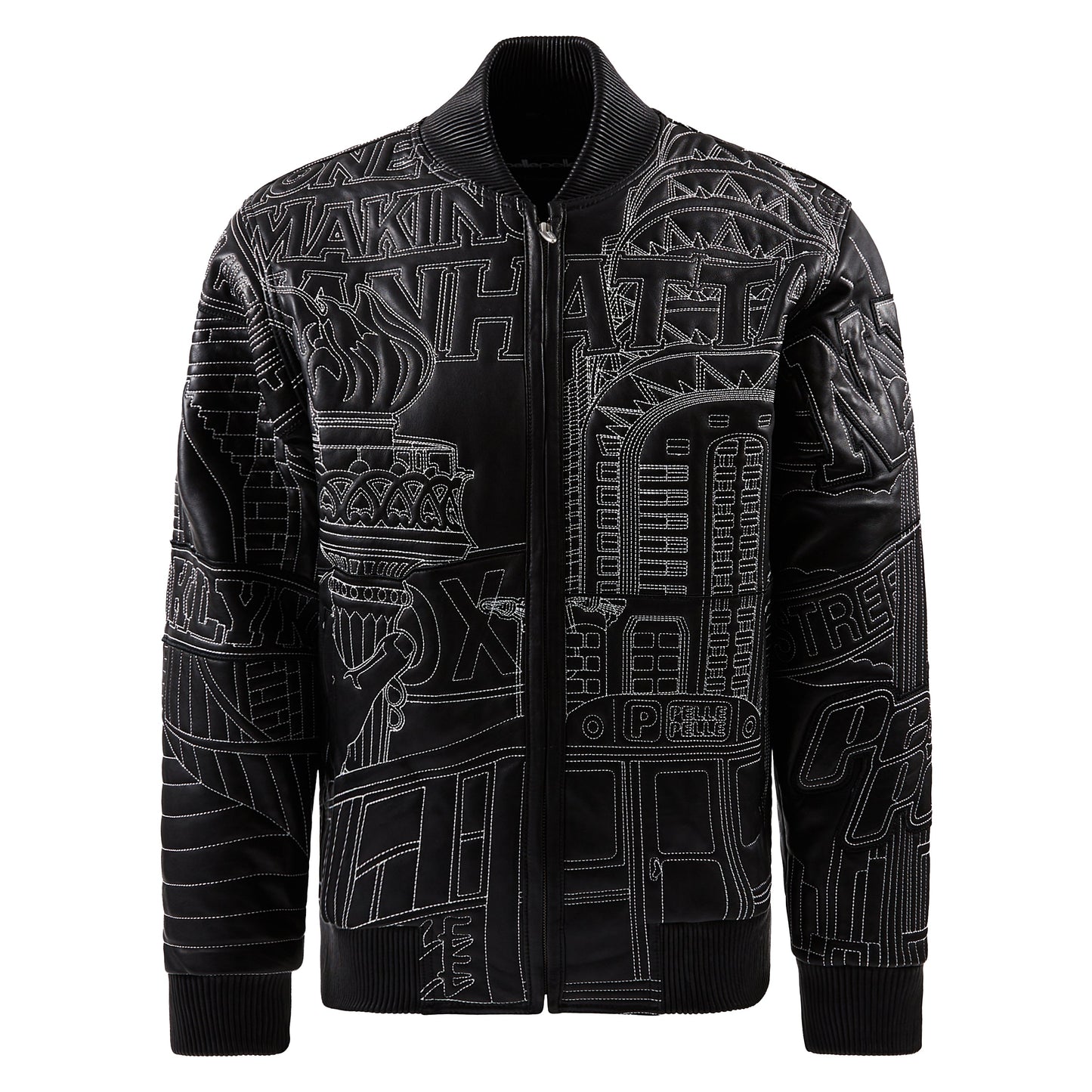 NYC Boro Quilted Jacket | Black/White