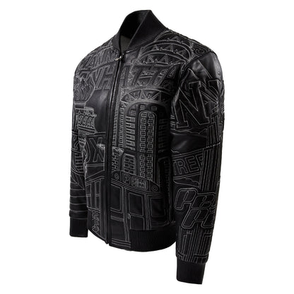 NYC Boro Quilted Jacket | Black/White